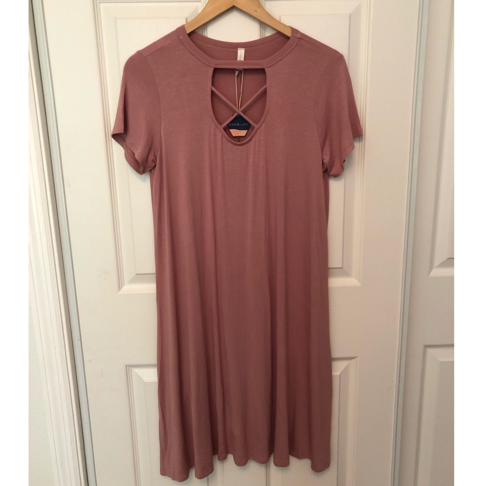 Pink Blush cotton dress NWT